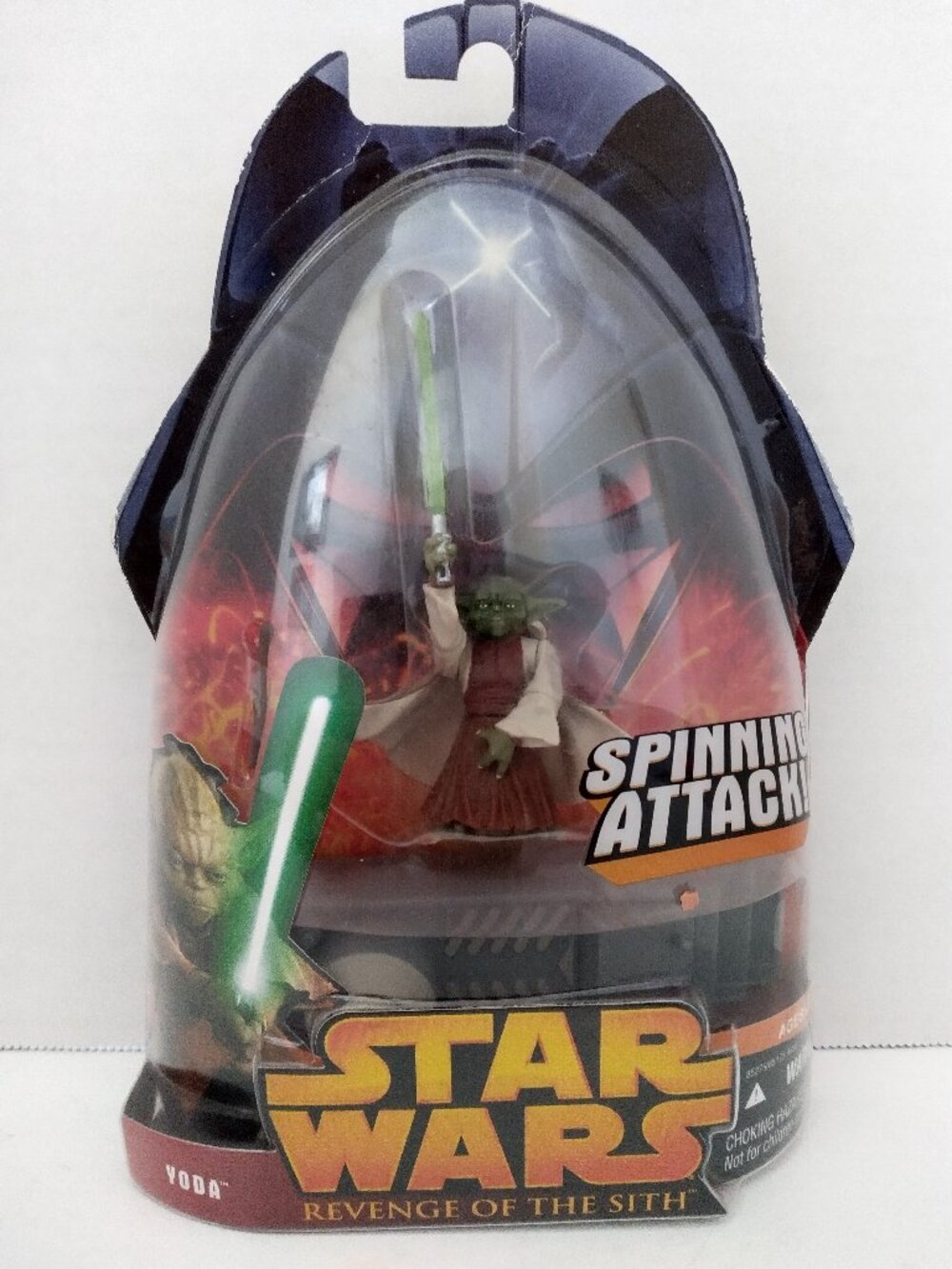 Star Wars REVENGE OF THE SITH SPINNING ATTACK YODA Collectable Figure
